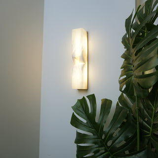 Rectangular Alabaster Essence Wall Sconce