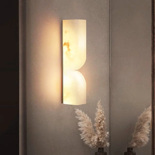 Rectangular Alabaster Essence Wall Sconce