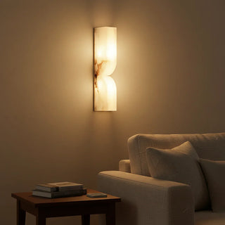 Rectangular Alabaster Essence Wall Sconce