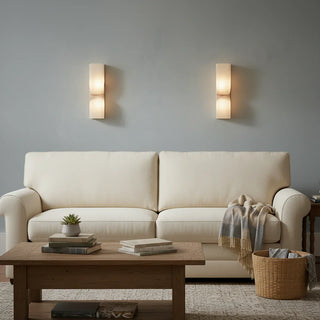 Rectangular Alabaster Essence Wall Sconce