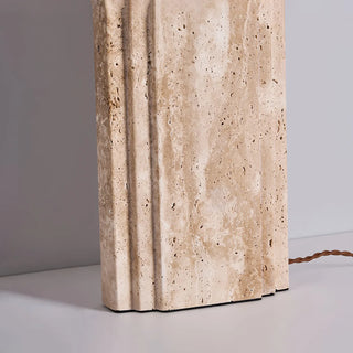 Rectangular Arco Travertine Table Lamp