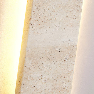 Rectangular Solis Stone Travertine Wall Light