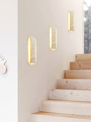 Rectangular Solis Stone Travertine Wall Light