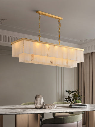 Rectangular Alabaster Chandelier