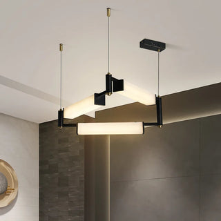 Resident Alabaster Modern Black Chandelier