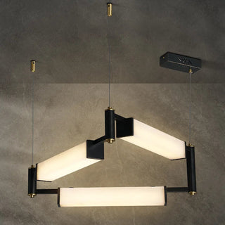 Resident Alabaster Modern Black Chandelier