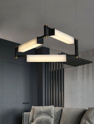 Resident Alabaster Modern Black Chandelier