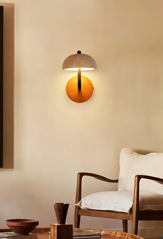 Reverse Travertine Wall Light