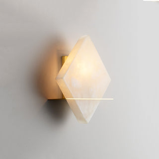 Rhombus Real Alabaster Wall Sconce