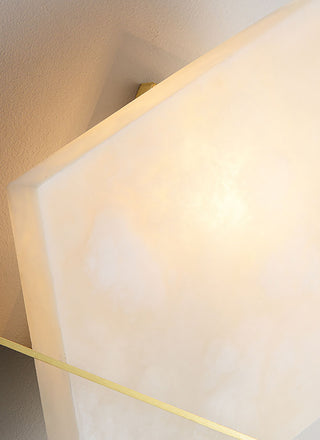 Rhombus Real Alabaster Wall Sconce