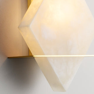 Rhombus Real Alabaster Wall Sconce