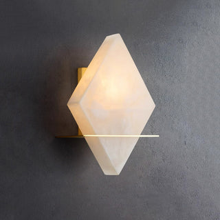 Rhombus Real Alabaster Wall Sconce