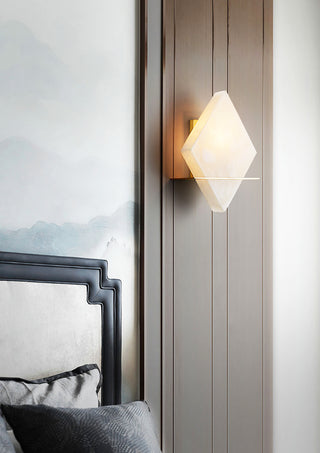 Rhombus Real Alabaster Wall Sconce