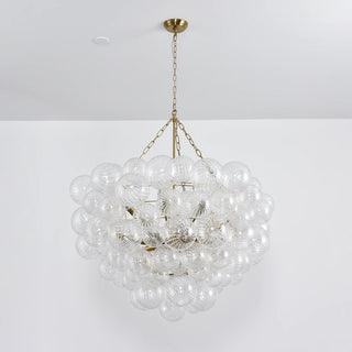 Ribbed Glass Ball Bubbles Chandelier