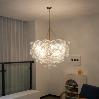 Ribbed Glass Ball Bubbles Chandelier