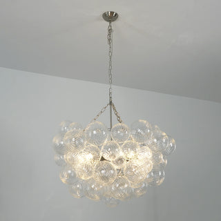 Ribbed Glass Ball Bubbles Chandelier