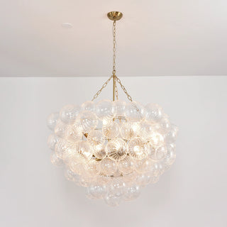 Ribbed Glass Ball Bubbles Chandelier