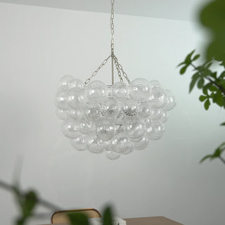 Ribbed Glass Ball Bubbles Chandelier