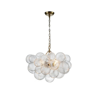 Ribbed Glass Ball Bubbles Chandelier