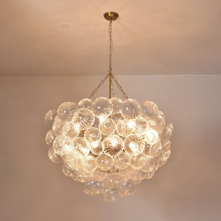 Ribbed Glass Ball Bubbles Chandelier