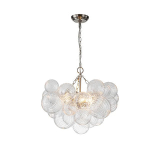 Ribbed Glass Ball Bubbles Chandelier