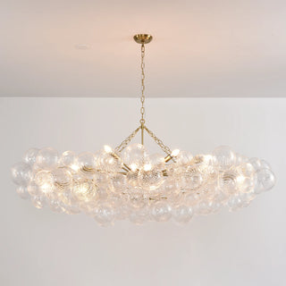 Ribbed Glass Ball Bubbles Chandelier