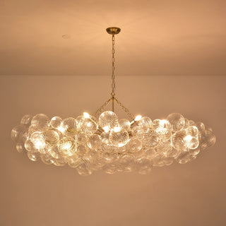 Ribbed Glass Ball Bubbles Chandelier