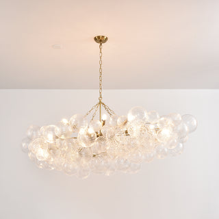 Ribbed Glass Ball Bubbles Chandelier