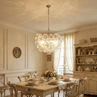 Ribbed Glass Ball Bubbles Chandelier