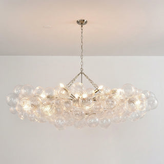 Ribbed Glass Ball Bubbles Chandelier