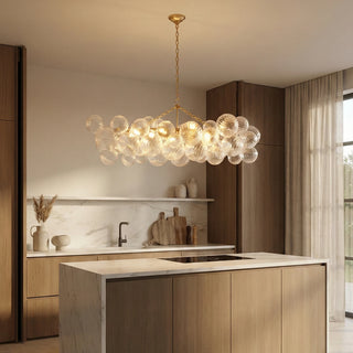 Ribbed Glass Ball Bubbles Chandelier