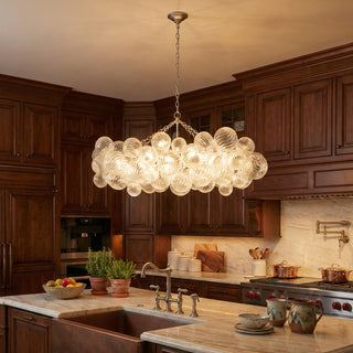 Ribbed Glass Ball Bubbles Chandelier
