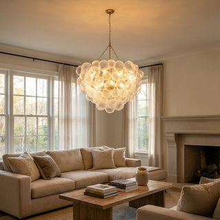 Ribbed Glass Ball Bubbles Chandelier