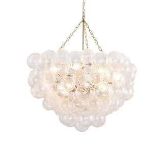 Ribbed Glass Ball Bubbles Chandelier