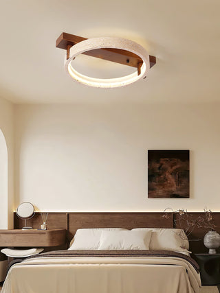 Travertine Ring Horizon Circular Ceiling Lamp