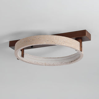 Travertine Ring Horizon Circular Ceiling Lamp