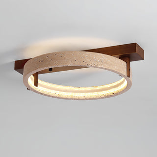 Travertine Ring Horizon Circular Ceiling Lamp
