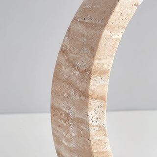Ring Travertine Q Circle Table Lamp
