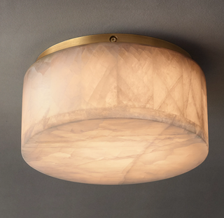 Round Rivage Alabaster Ceiling Lamp