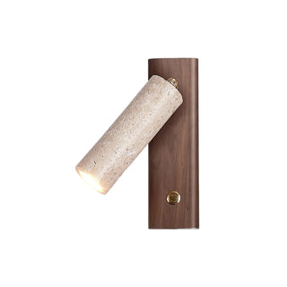 Rotating Travertine Lustra Torch Wall Lamp