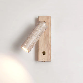 Rotating Travertine Lustra Torch Wall Lamp
