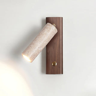 Rotating Travertine Lustra Torch Wall Lamp