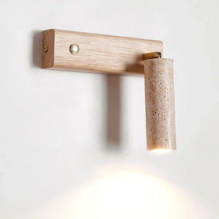 Rotating Travertine Lustra Torch Wall Lamp