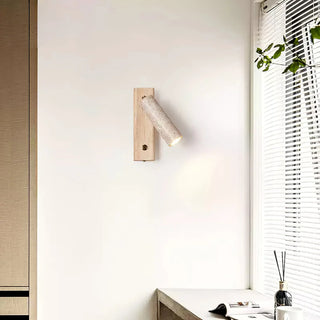Rotating Travertine Lustra Torch Wall Lamp