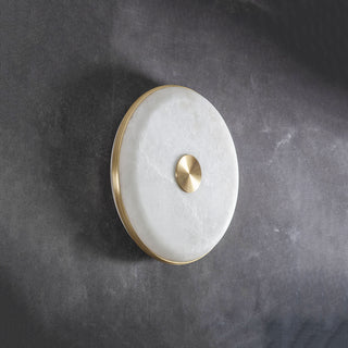 Round Beran Alabaster Wall Light