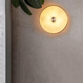 Round Beran Alabaster Wall Light