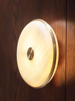 Round Beran Alabaster Wall Light