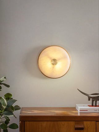 Round Beran Alabaster Wall Light