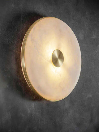 Round Beran Alabaster Wall Light