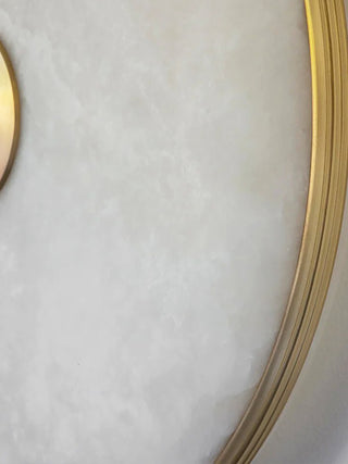 Round Beran Alabaster Wall Light